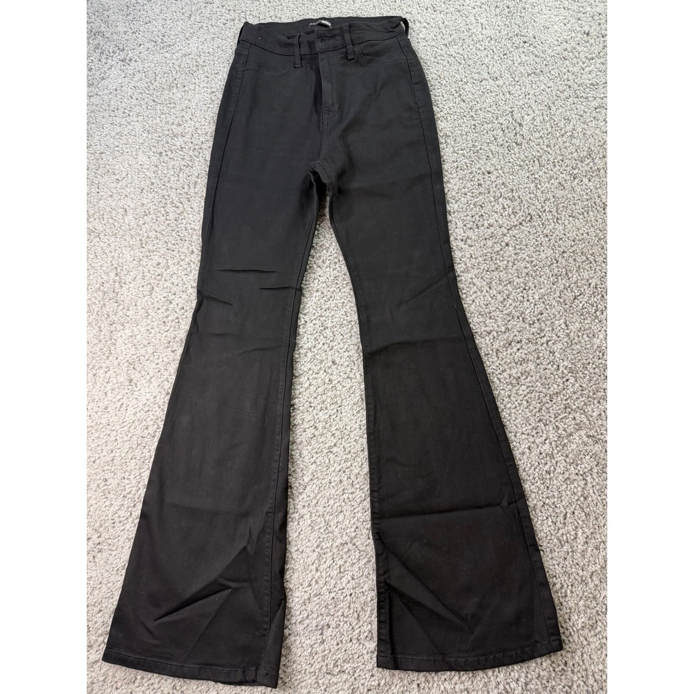 Fashion Nova Womens High Rise Flare Jeans Black Bell Bottom Pants Size 9 P522FN